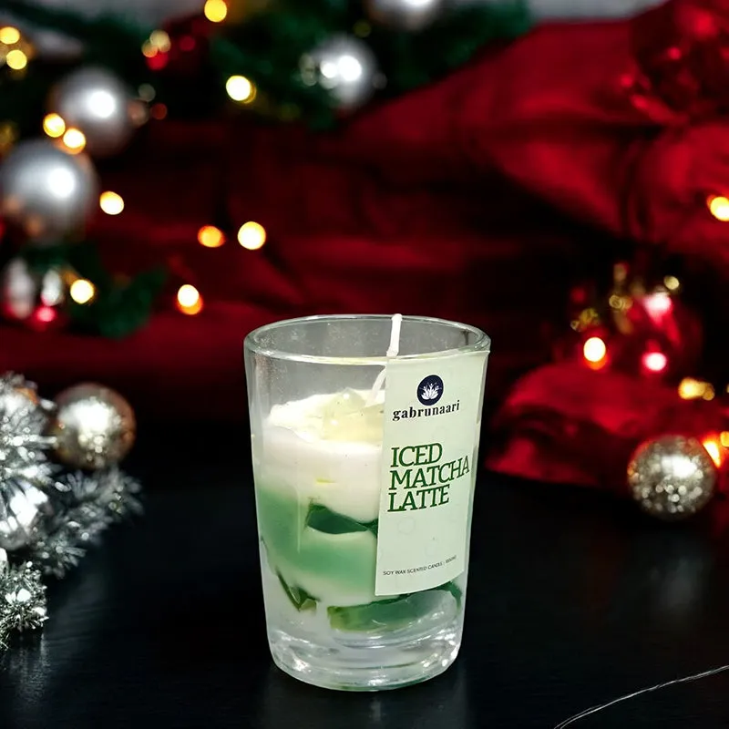 Matcha Latte Coffee Scented Soy Wax Candle media 3