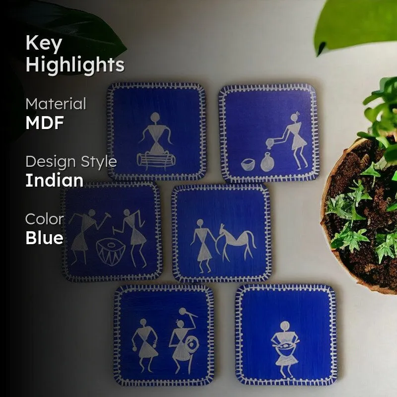 Savara Handcrafted Coaster (Blue) - Set Of Six media 2