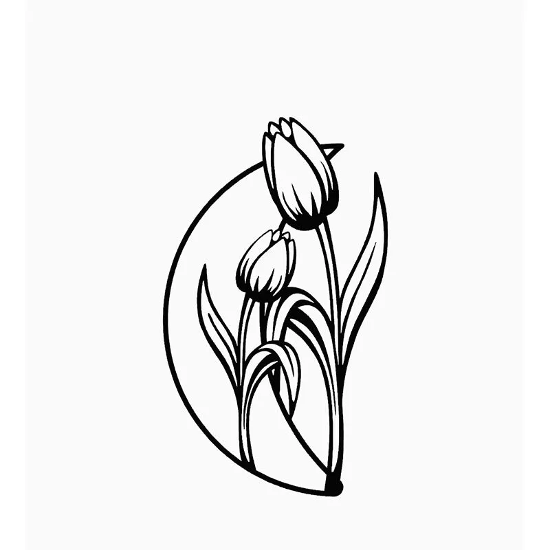 Tulips Black Iron Wall Accent media 3