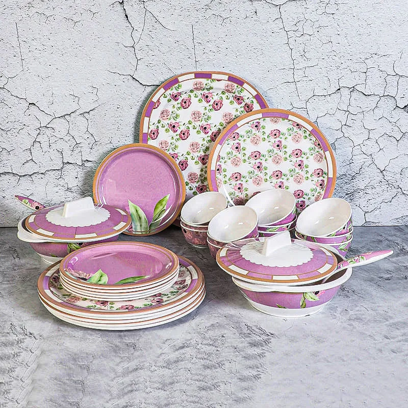Daisy Delve Melamine Dinner Set - 31 Piece Set media 1