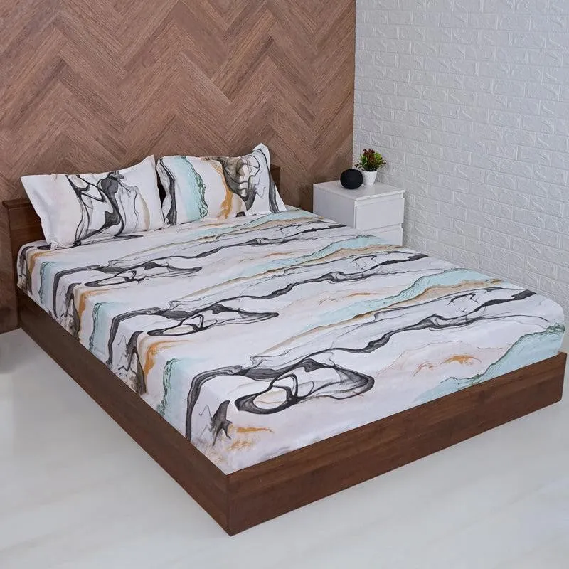 Gilla Abstract Microfiber Bedsheet - 140 GSM media 1