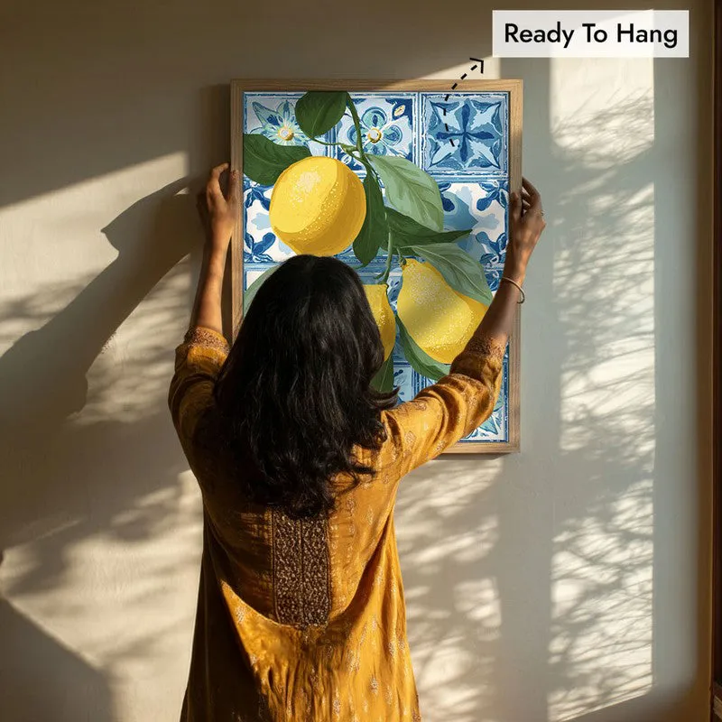 Golden Zest Canvas Wall Painting - Brown Frame media 8