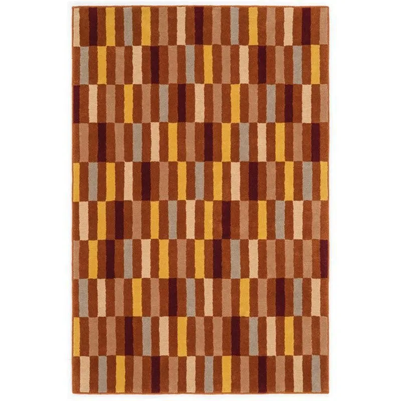 Istari Hand Tufted Geometric Wool & Nylon Carpet - Maroon media 1