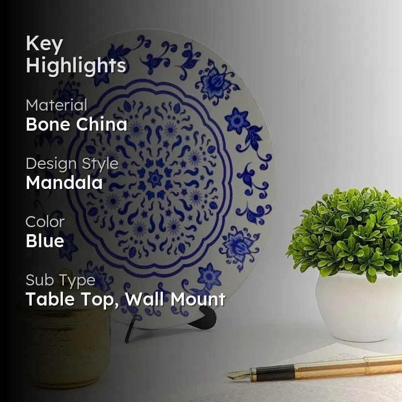 Blue Pottery Inspired Decorative Plate media 2
