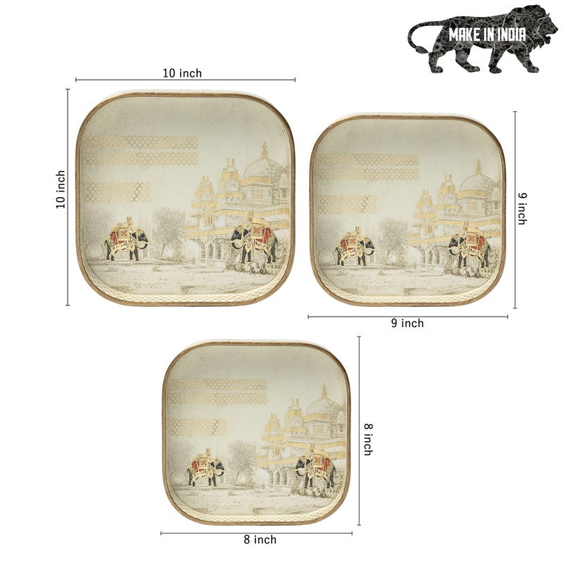 MeadowPrint Rectangle MDF Serving Tray - Set Of Three media 8