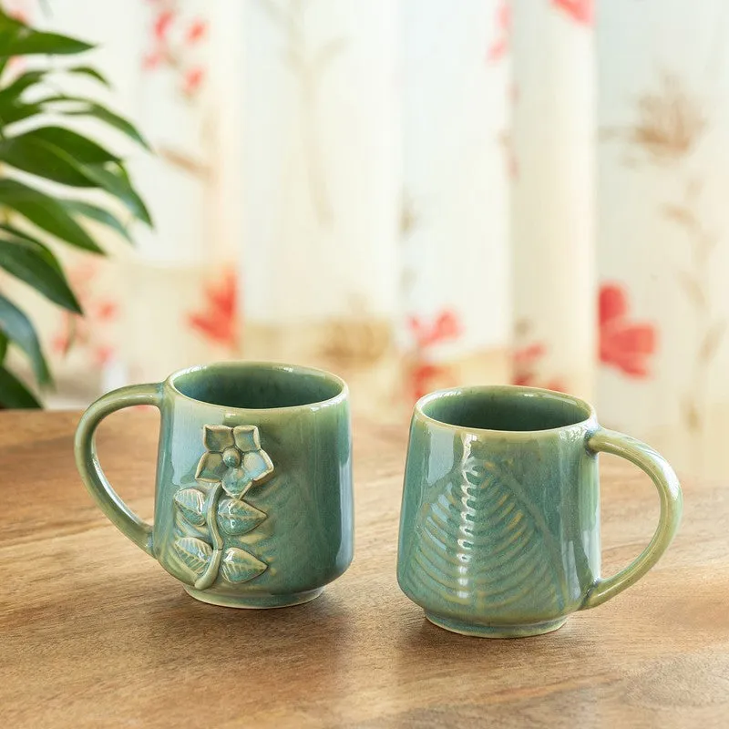 Sage Ceramic Coffee Mug (330 mL Each) - Set Of Two media 2