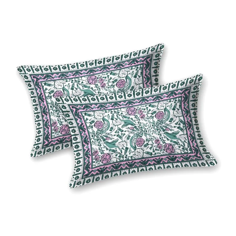 Formum Cotton Bedsheet (Purple,Green) - 240 TC media 4