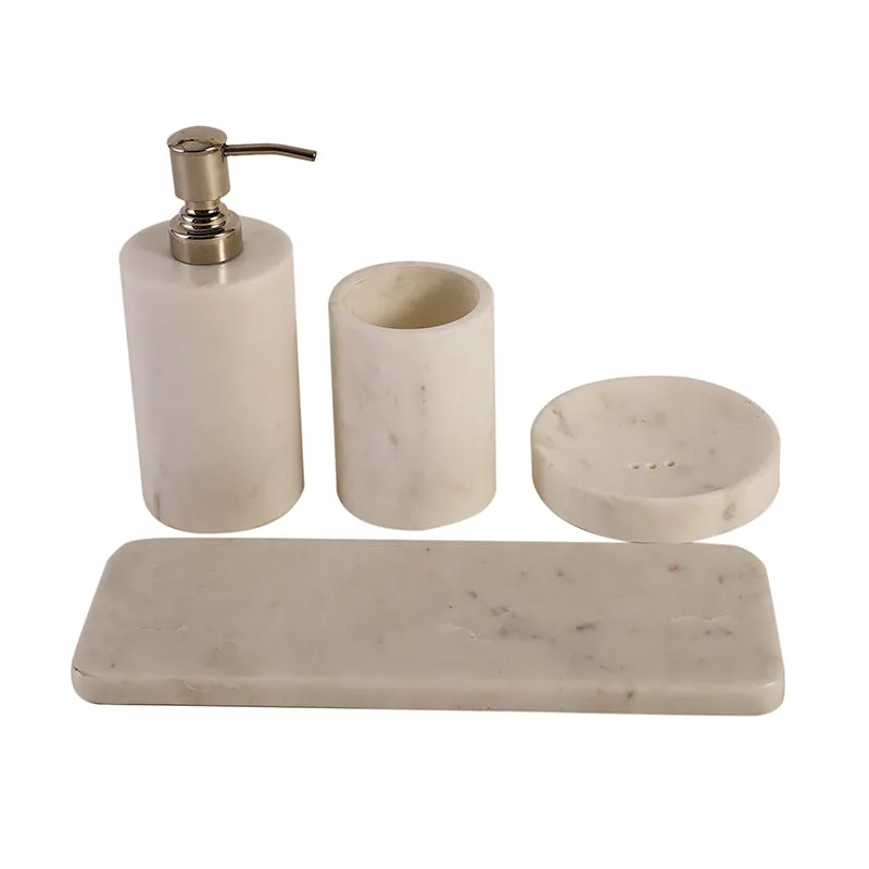 Esmee Marble Bathroom Set - Four Piece Set media 4
