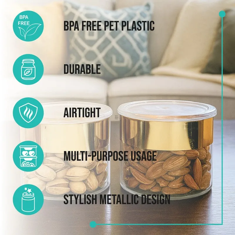 CrystalHive Container (500 mL Each,Gold) - Set Of Two media 4