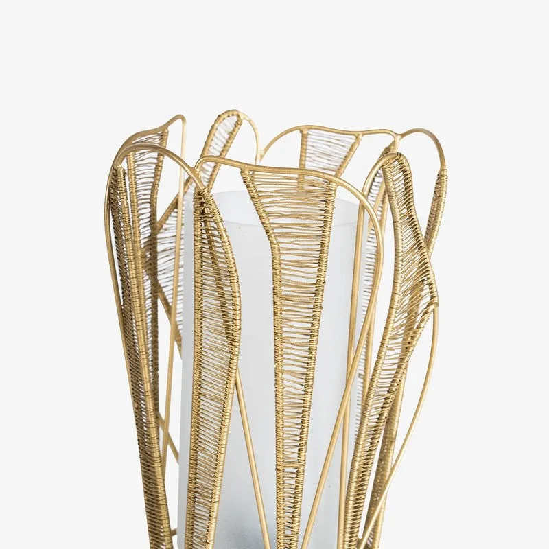 Orange Tree Aponi Mild Steel Table Lamp - Gold media 8