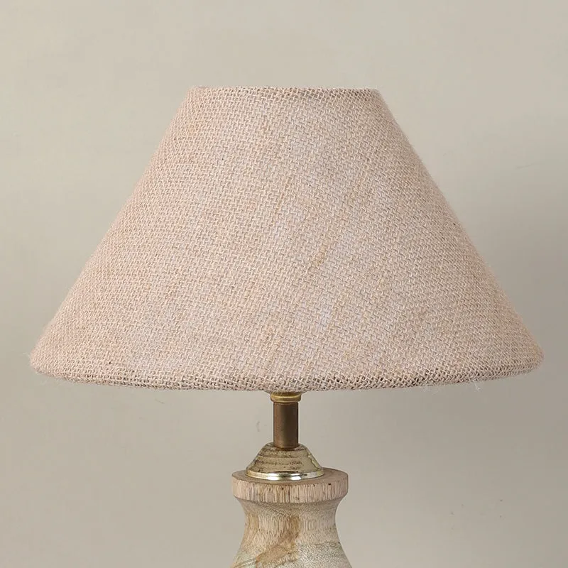 Tatami Curve Jute & Mango Wood Table Lamp - Beige,Brown media 5