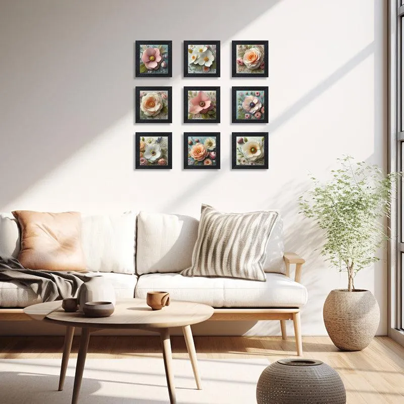 Bloomery Floral Wall Art - Set Of Nine media 1