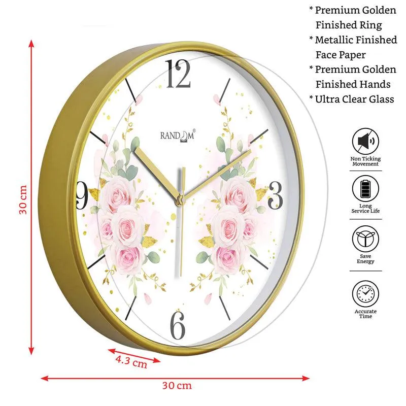 Chloe Floral Wall Clock media 4