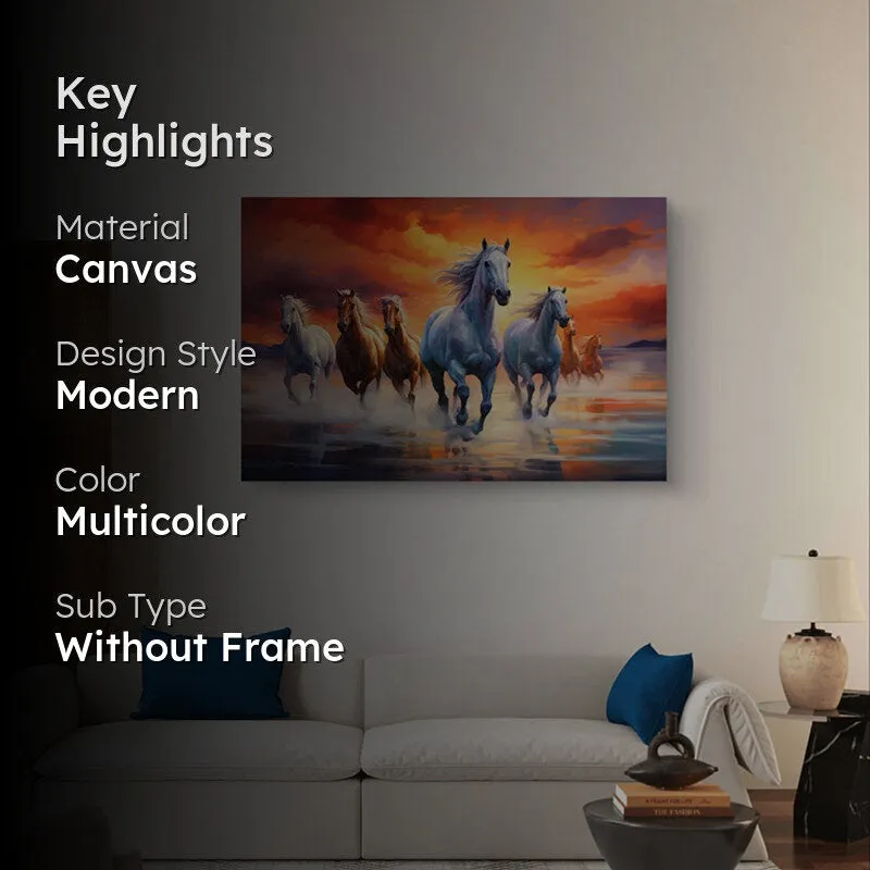 Wild Roans Canvas Wall Painting media 2