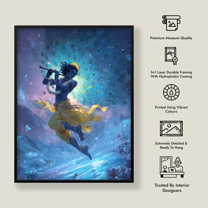 Lord Krishnas Cosmic Divine Dance Archival Paper Wall Art media 8