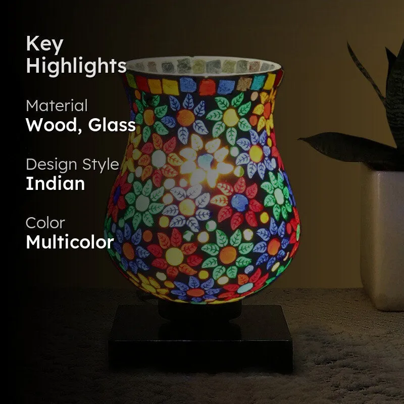 Lumiva Mosaic Glass Table Lamp - Multicolor media 2