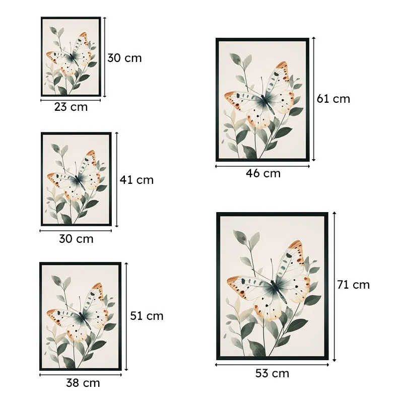Botanical Butterfly Canvas Wall Art With Resin Frame media 9