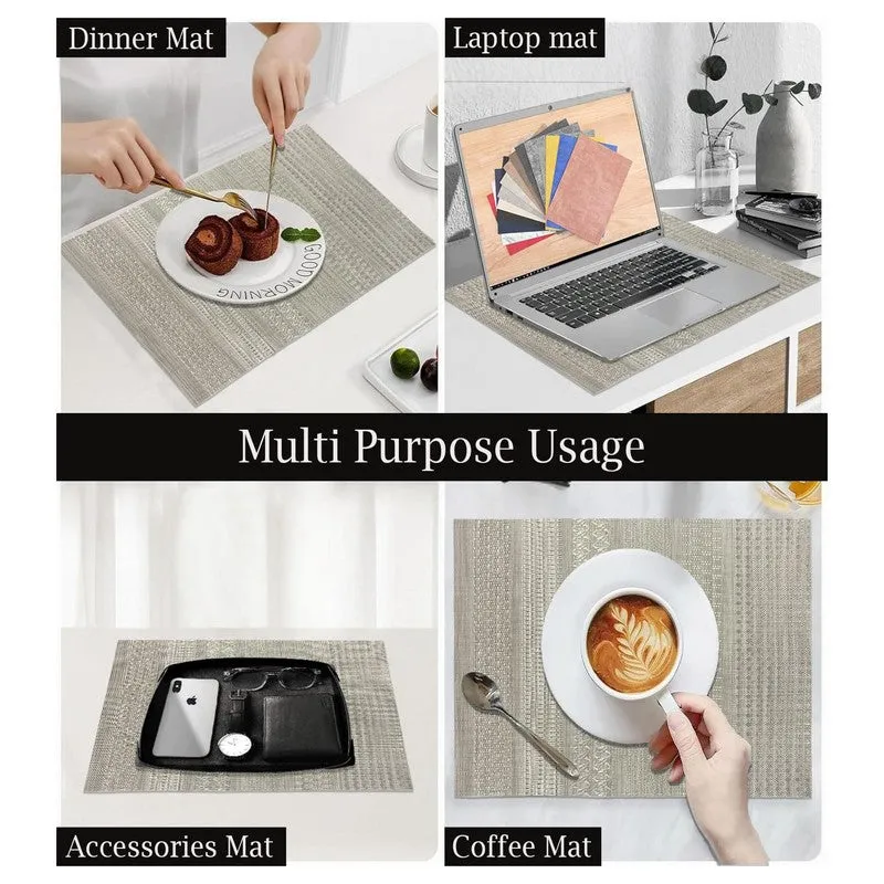 Silver Rectangle PVC Table Mats - Set Of Two media 4
