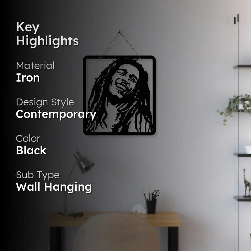 Bob Marley Silhouette Iron Wall Accent media 2