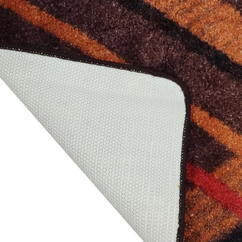 Beyric Abstract Micro Fiber Area Rug - Brown,Red media 6