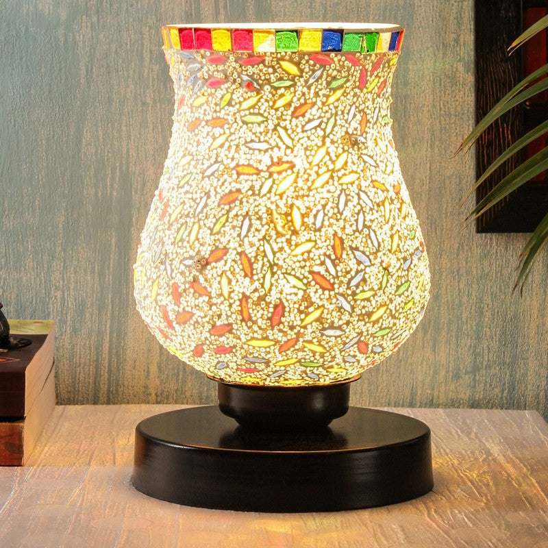 Lunalor Mosaic Glass Table Lamp - Multicolor