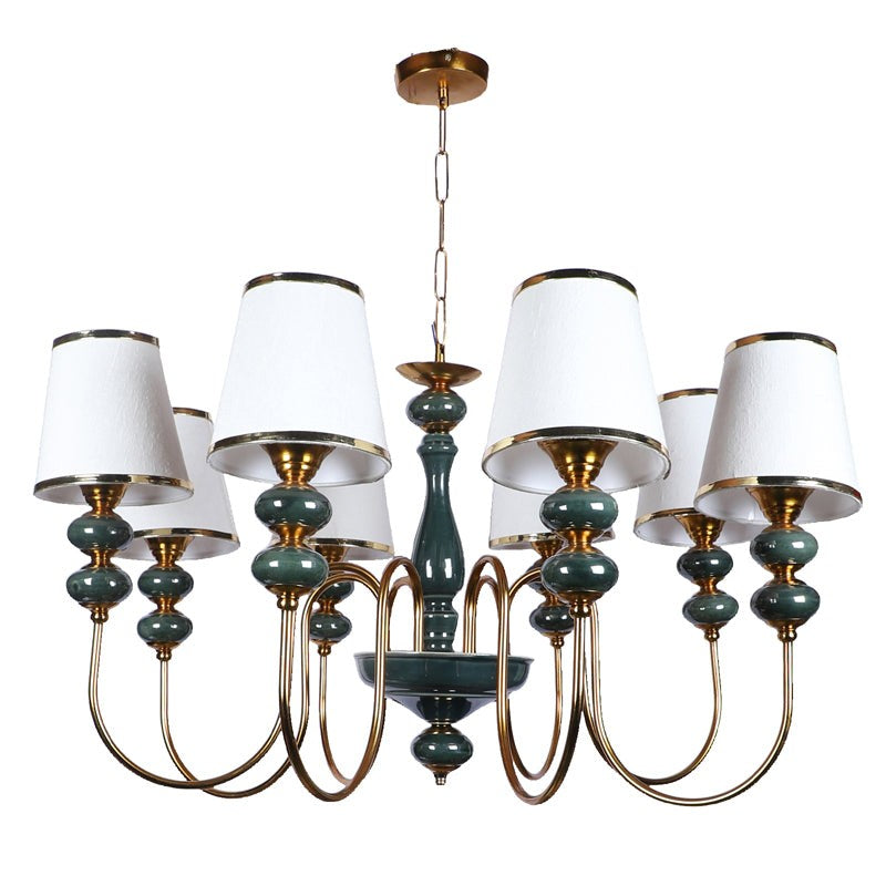 Loona Clustered Iron Chandelier - Blue & White image 4