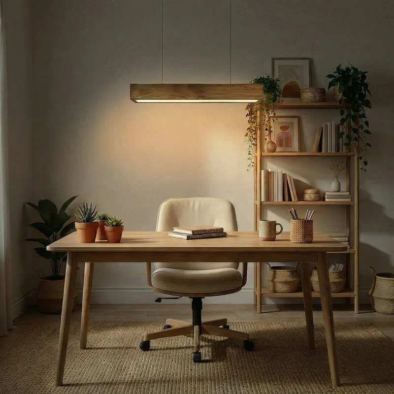 Tharaka Linear LED Wooden Ceiling Lamp media 3