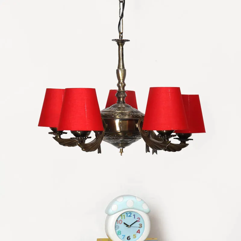 Radiante Conical Golden Antique Ceiling Lamp media 2