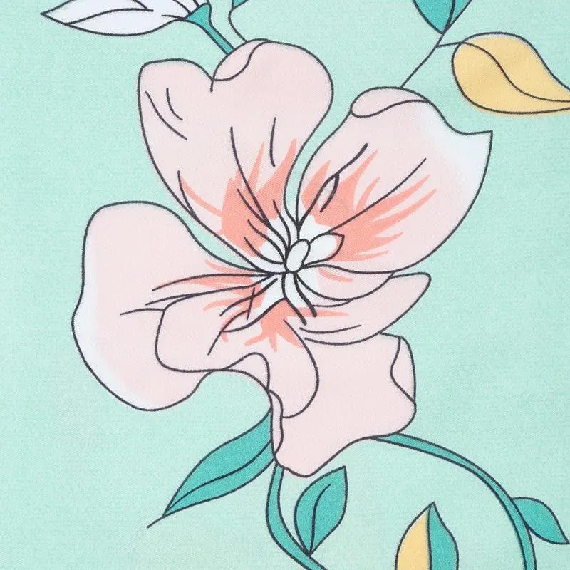 Cyan Mangolia Bedsheet - 150 GSM media 4