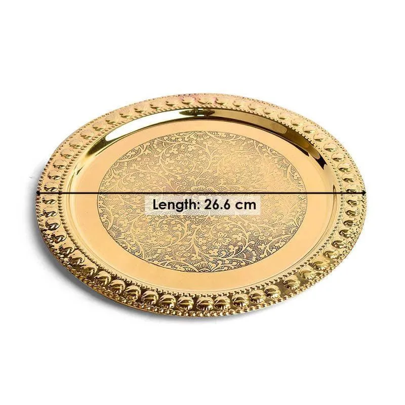 Elegant Brass Pooja Thali media 5