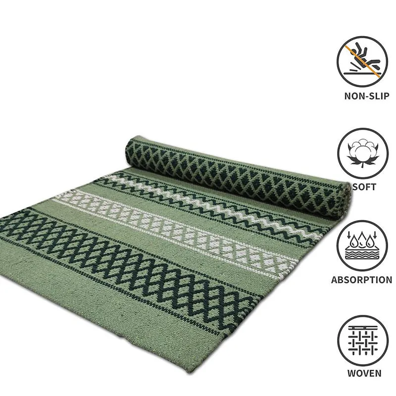 Modern Chevron Cotton Runner Rug media 3