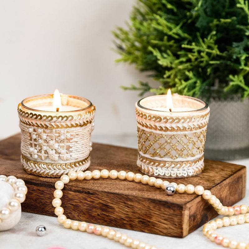 Inaayat - Set of 2 Scented Votive Candles (Madurai Malli & Pacific Ocean Scented) image 4