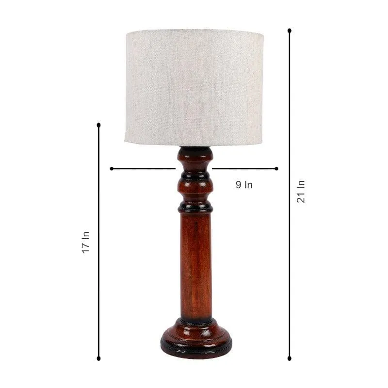 Urbane Cassini Fabric Table Lamp - White,Brown media 6