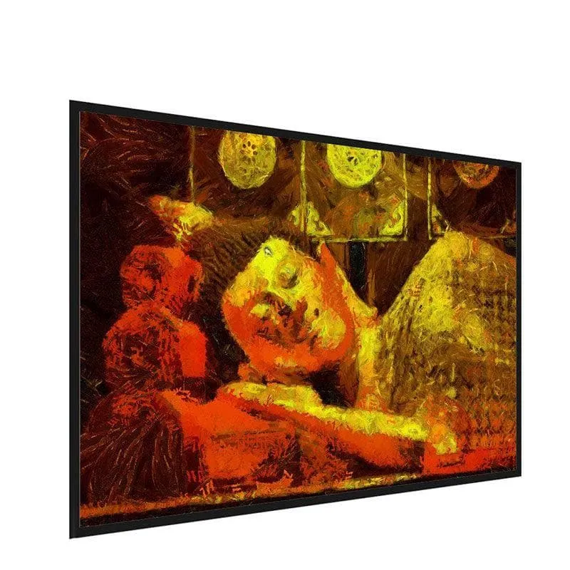 Serene Buddha Painting - Black Frame media 3