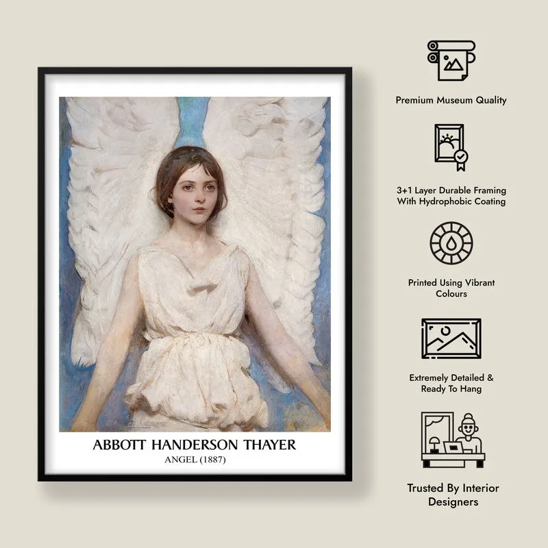 Angel Abott Handerson Thayer Archival Canvas Wall Painting - Black Frame media 8