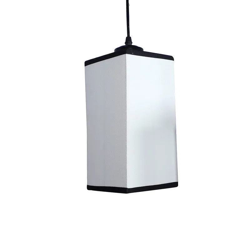 Warm Ivory Triple Metal Ceiling Lamp - White & Black media 8
