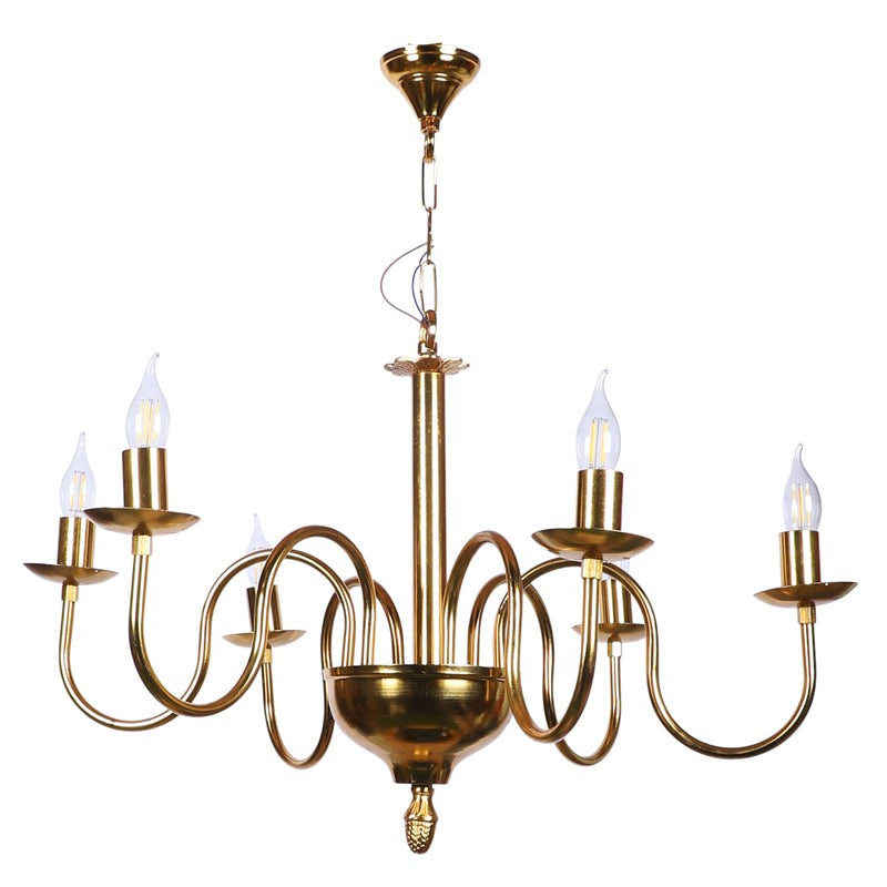 Candela Iron Chandelier - Gold media 4