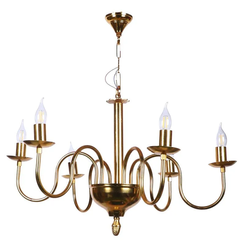 Candela Iron Chandelier - Gold media 4