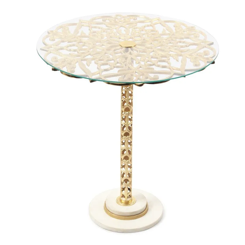 Oakly Glass,Cast Aluminium Side & Bedside Tables media 5