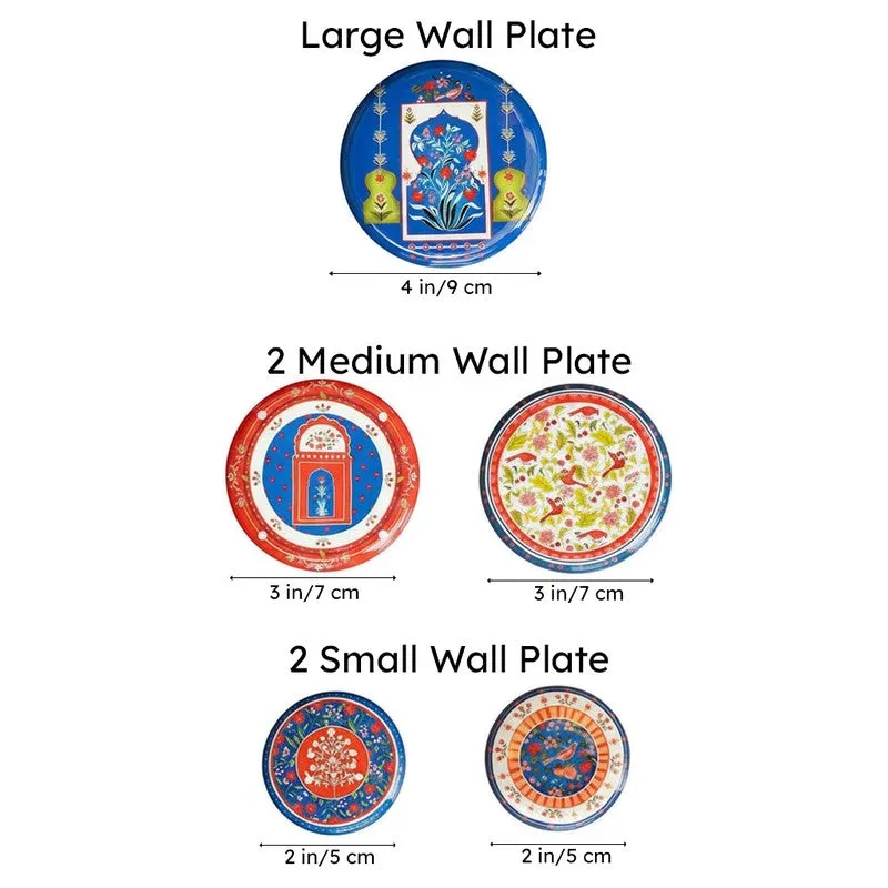 Jaipuri Charm Wall Plate - Set Of Five media 11