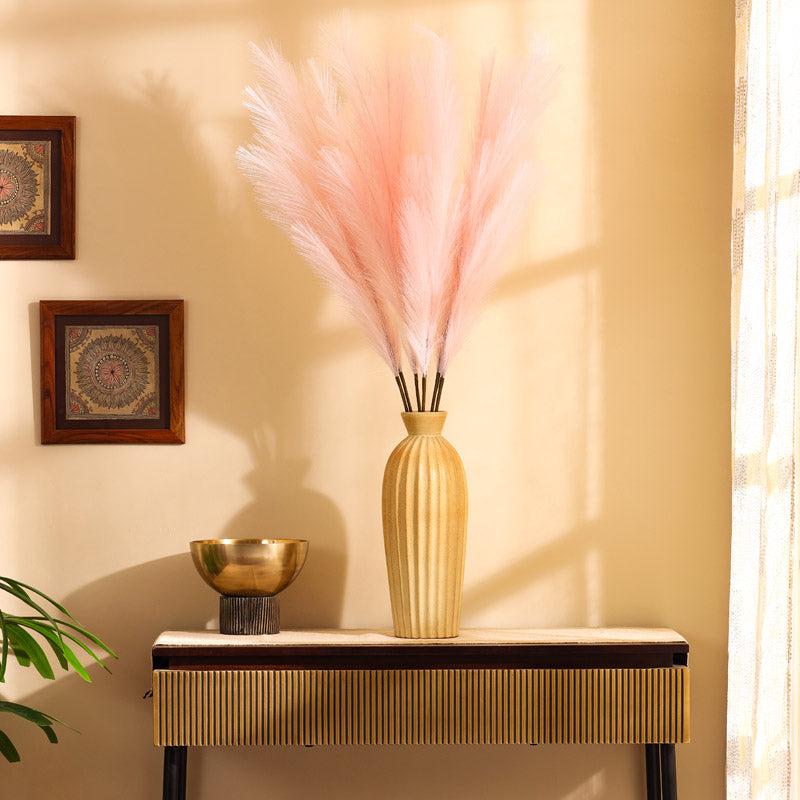 Artificial Realistic Pampas Sticks (Pink) - Set Of Three media 4