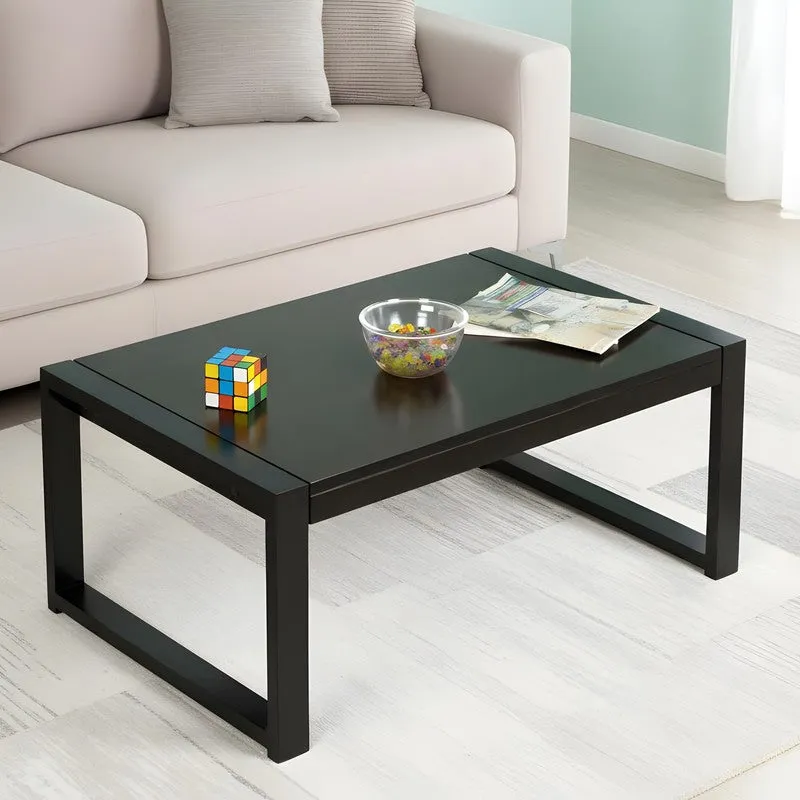 Yynex Sheesham Wooden Center Table - Black media 1