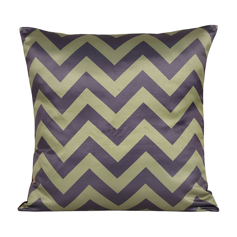 India Circus Floral Chevron Printed Velvet Cushion Cover - Set Of Five media 4