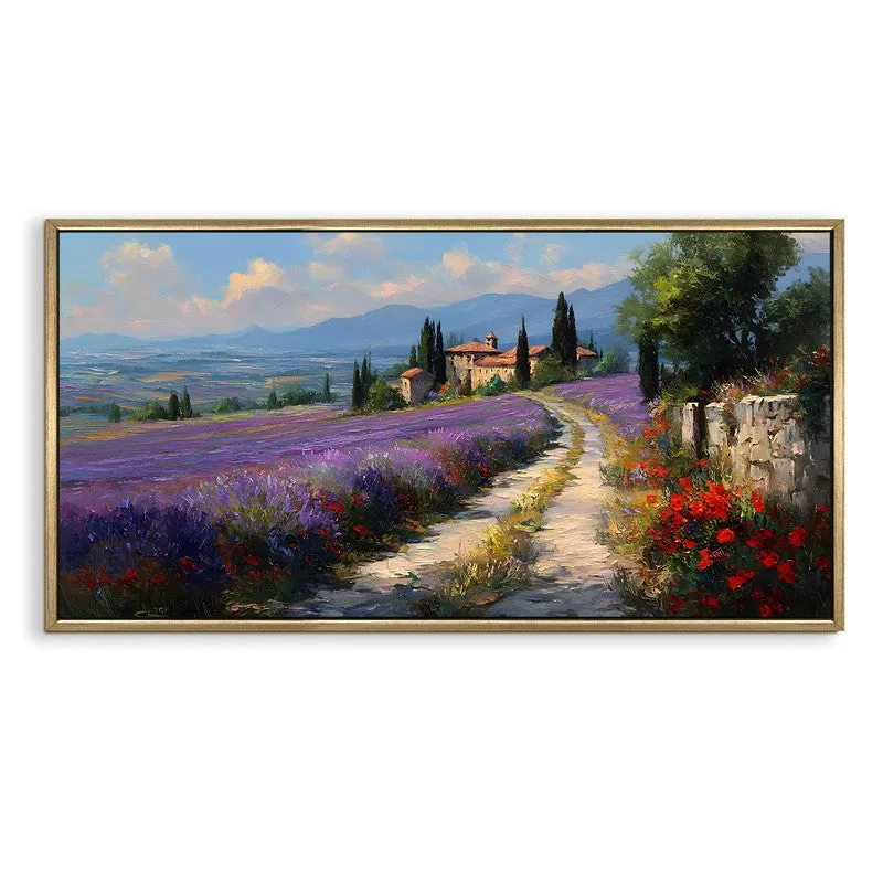 Lavender Lightway Canvas Wall Painting With Frame media 3