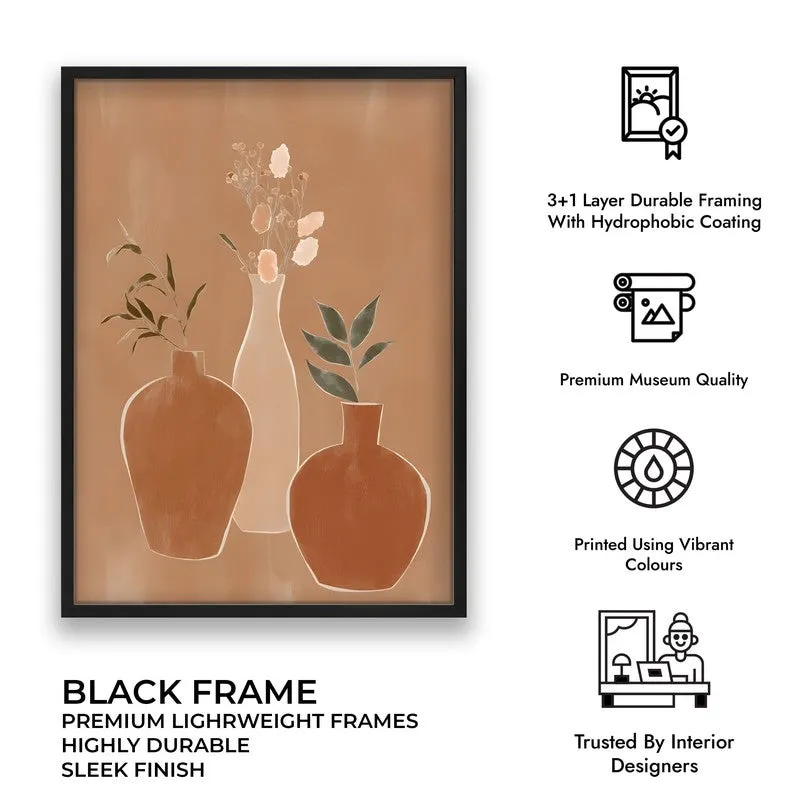 Modern Botanica Canvas Wall Painting With Black Frame media 9