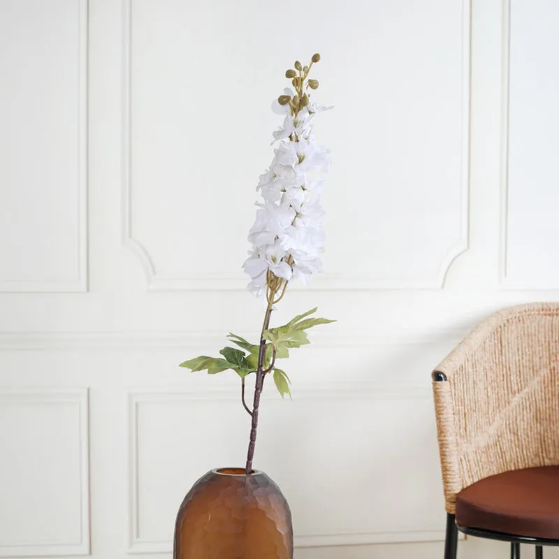 Petalya Wisteria Fabric Artificial Flower - White media 4
