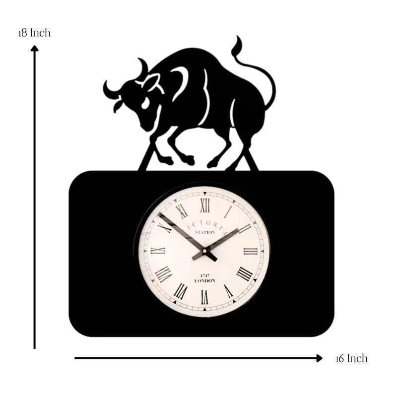 Taurus Steel Analog Wall Clock - Black media 7