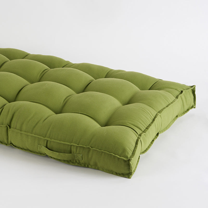 Plushport Solid Cotton Floor Cushion - Light Green media 3