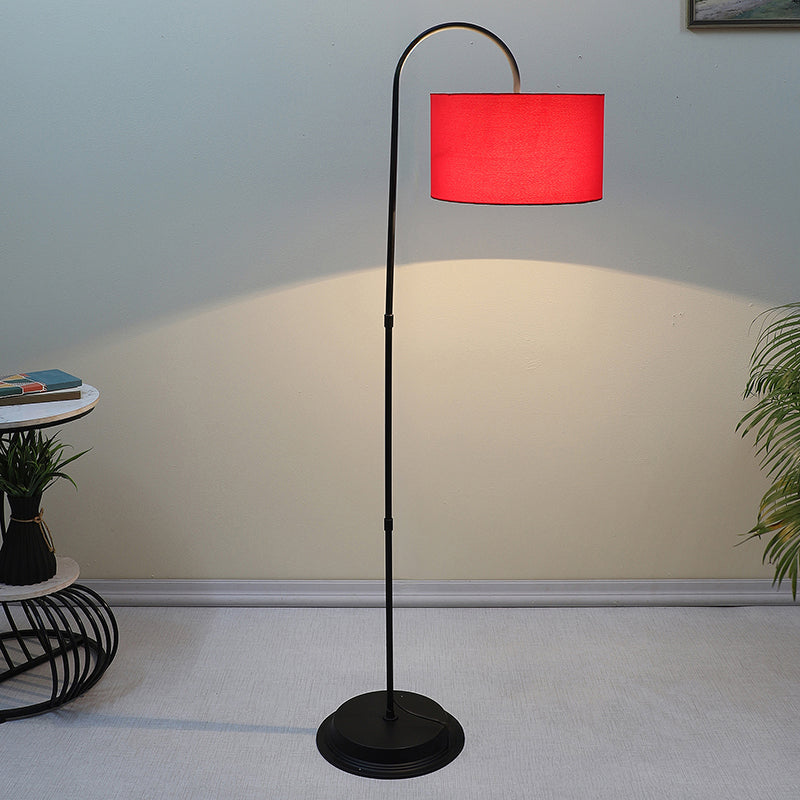 Lucciola Solid Arched Floor Lamp - Red