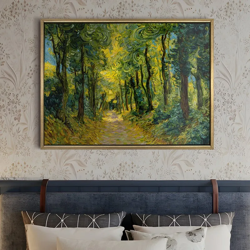 Dappled Walk Canvas Wall Painting With Frame media 5